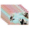 Spring Vintage Bird Placemats Set of 6, Chinoiserie Flower Linen Place Mat Washable Stain Resistant Table Mats for Farmhouse Kitchen 12x18 Inch