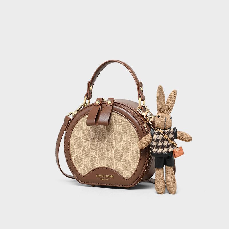 New Autumn Small Bag Crossbody Bag Women's Bag High-end Handheld Shoulder Small Round Bag