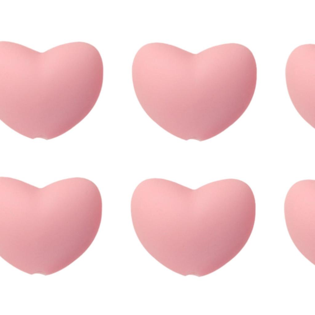 6Pcs Knitting Needle Stoppers Heart Shaped Silicone 3 Mm Hole Knitting Supplies Point Protectors for Crafts Sweater Scarf