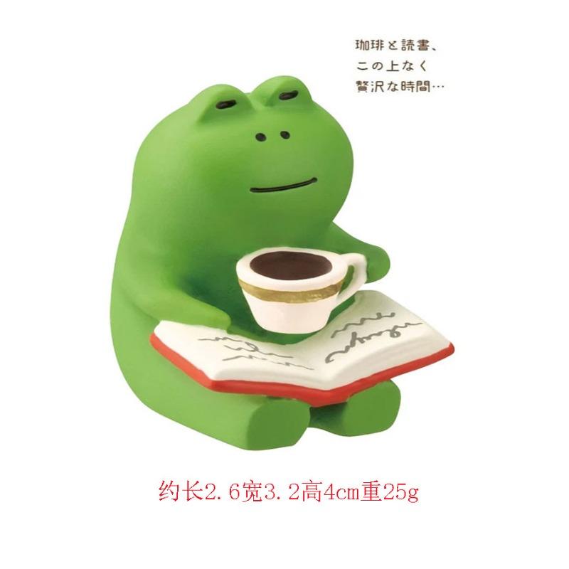 Japanese Cat Ornament, Coffee Frog Creative Tide Play Blind Box Decoration DIY Handmade Accessories Resin Handicraft Ornament