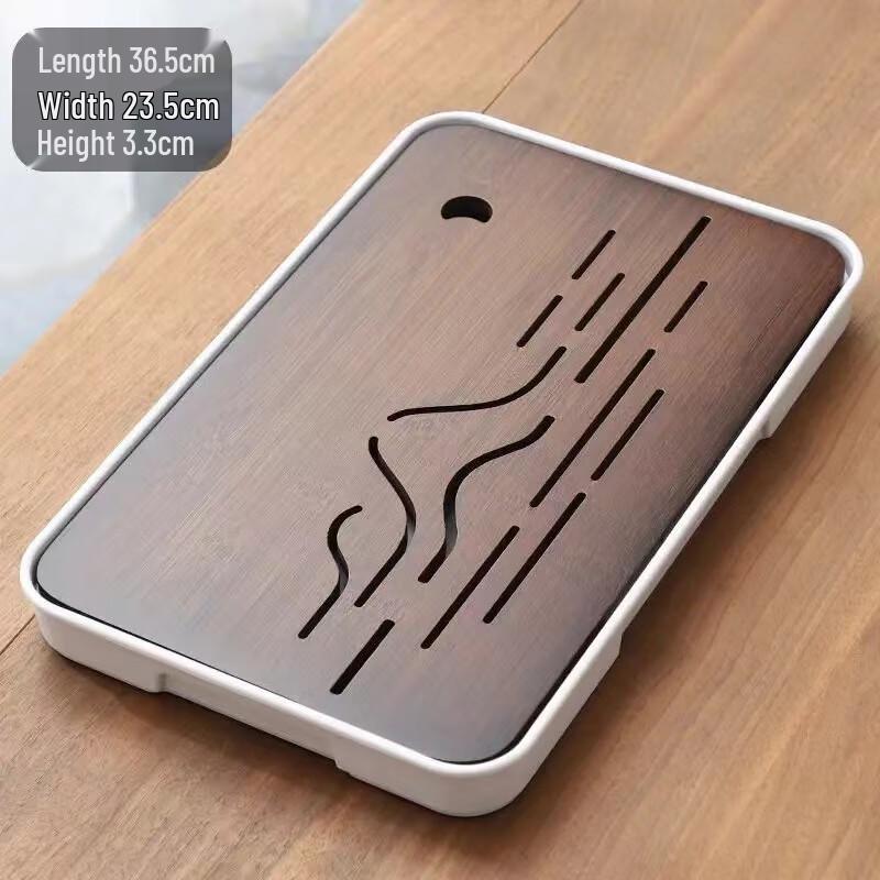 Double-Layer Bamboo Tea Tray