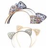 Fashion Headwear Metal Party Cosplay Rhinestone Hair Band Girls Costume Cat Ear Headband