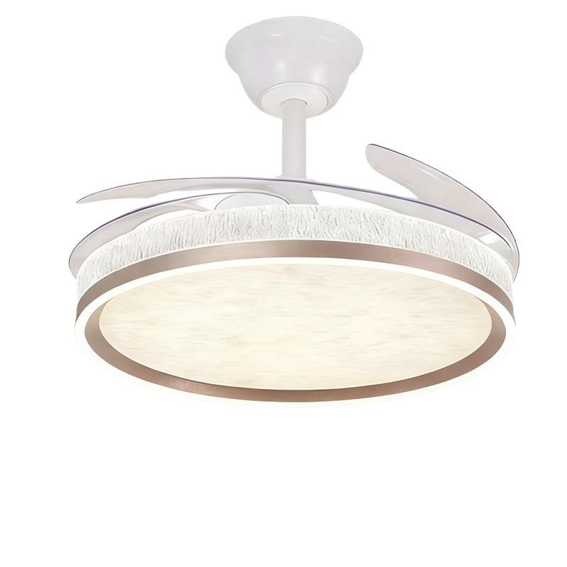 High-End Full Spectrum Ceiling Fan Light with Invisible Blades and All-Copper Motor for Restaurants and Homes