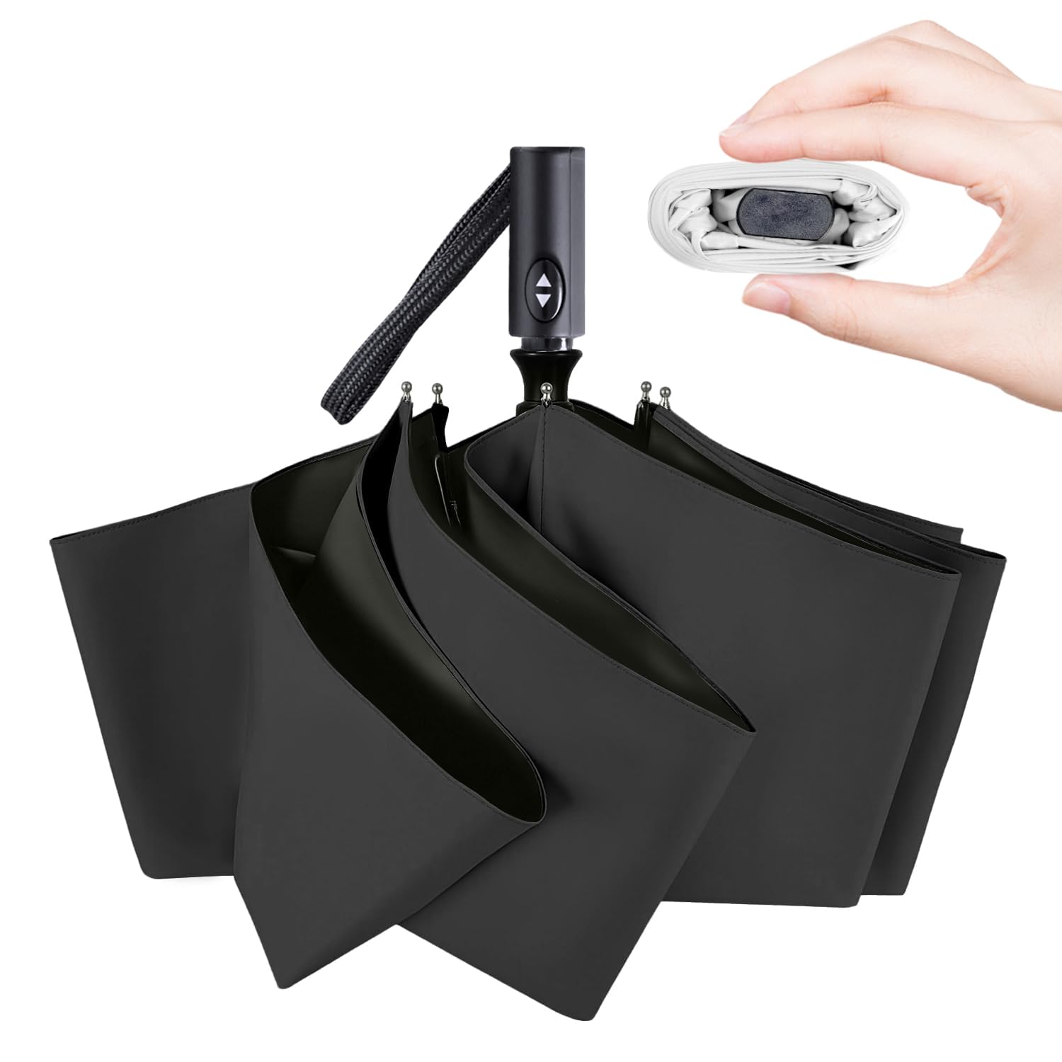 

Складной зонт от солнца Сертифицированная защита от УФ-лучей Полный складной зонт от солнца Ультралегкий Затенение Блокировка тепла Защита от УФ-лучей Складной зонт от солнца Тепловой удар чёрный