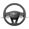 Cadillac Steering Wheel Cover: Compatible with XT6, XTS, CT5, CT4, CT6, XT5, and XT4.