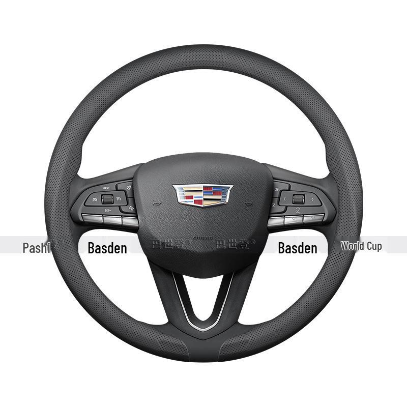 Cadillac Steering Wheel Cover: Compatible with XT6, XTS, CT5, CT4, CT6, XT5, and XT4.
