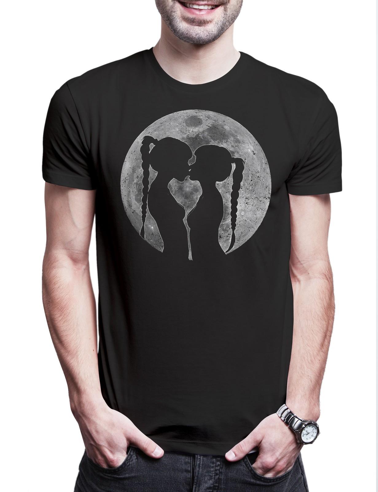 

Anime Girls Moon Herren T-Shirt Mens Womens Tees Top Hot Sexy Hentai Japan Gay LGBTQ Lesbian Girl 2XL