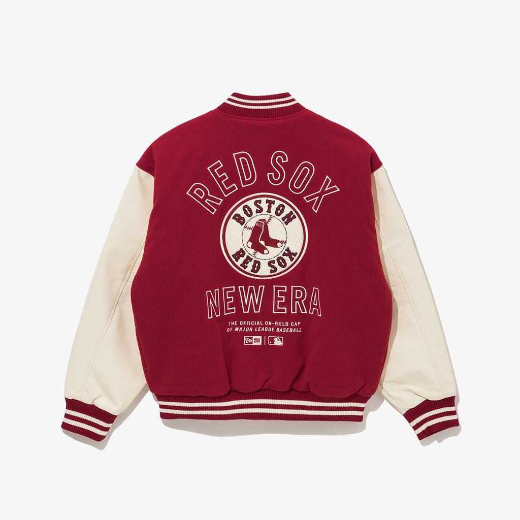 New Era Mlb Boston Red Sox Patched Varsity Jacket Red 14742028