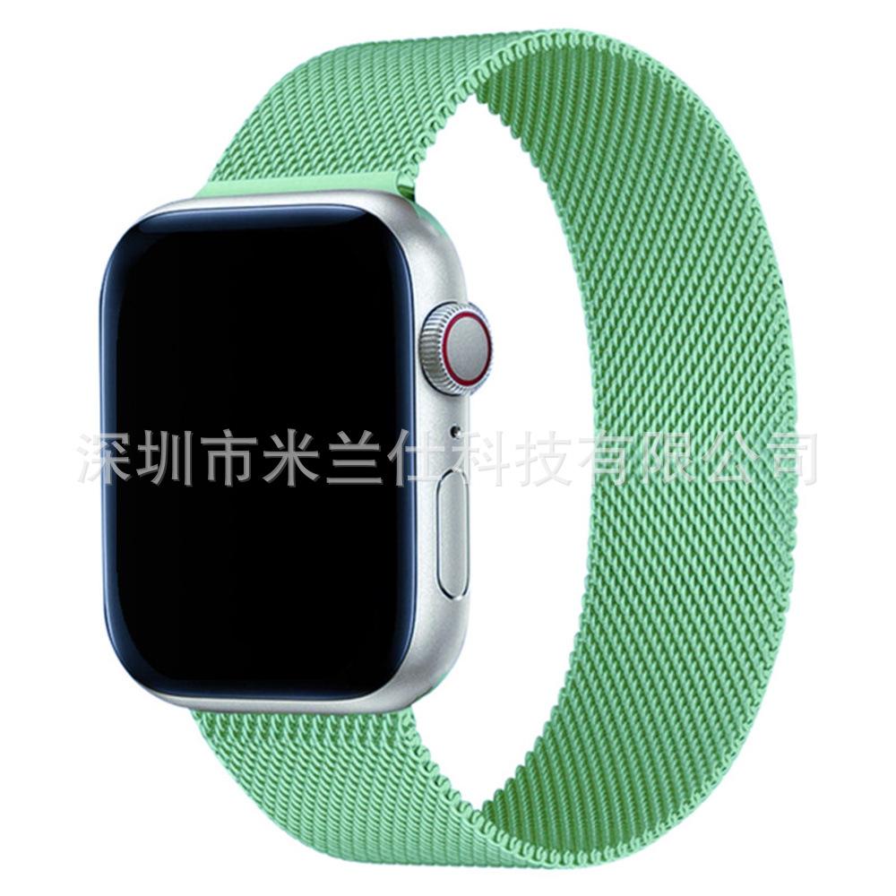 Milanese Loop Band for Apple Watch S11 Ultra2 SE 10 9 8 7 6 5, Metal Magnetic Clasp Replacement Strap, Silver 42/44/45/46/49mm