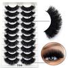 10 Pairs Eyelashes Natural Long 3D Mink Lashes Fluffy Volume Mink False Eyelashes Cruelty Free Wispy Lashes Makeup