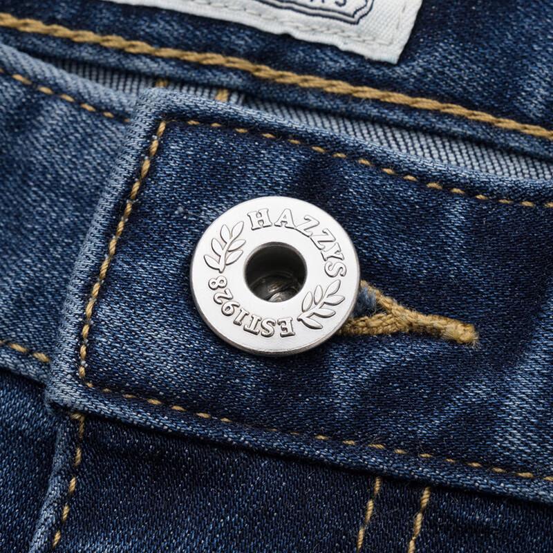 HAZZYS Men's Versatile Washed Classic Jeans ATDZP0BCP07