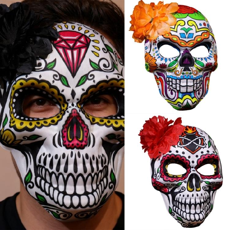 Day of The Deads Mask Suger Skeleton Mask Halloween Cosplay Costumes Masquerades Mask Sugar Skull Mexicans Design Mask