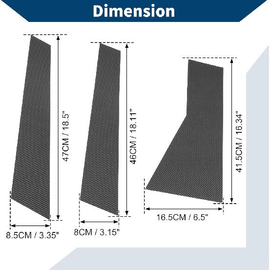 Door Pillar Window Trim for Acura MDX 2007-2013 Front Rear Left Right Anti Scratch Sticker Pillar Posts Door Outer Exterior Cover 6 Pcs Carbon Fiber