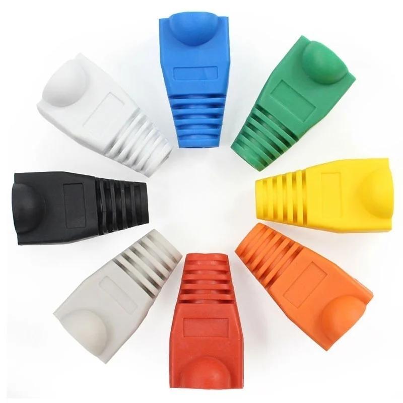 30 pcs Bouchon Connecteur RJ45 CAT5E CAT6 Bouchon de Fiche Câble Réseau Ethernet Soulagement de Tension Botte Housse de Protection