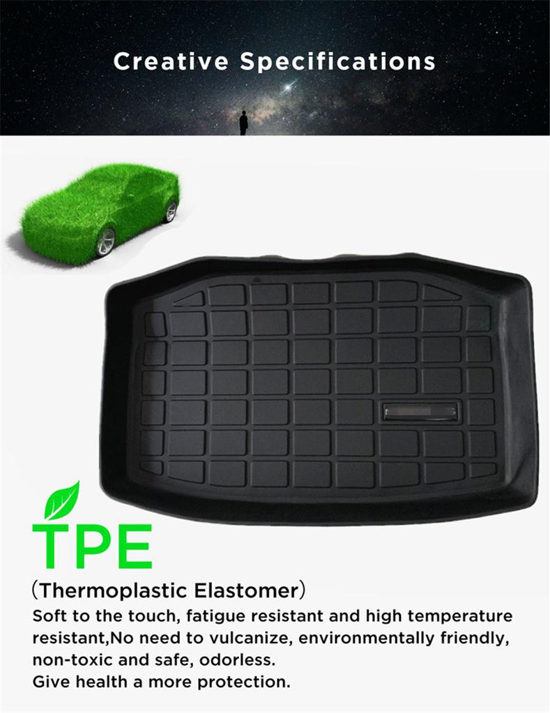 TPE Rear Back Cargo Tray Rubber Mat For Tesla Model 3 2017-2019