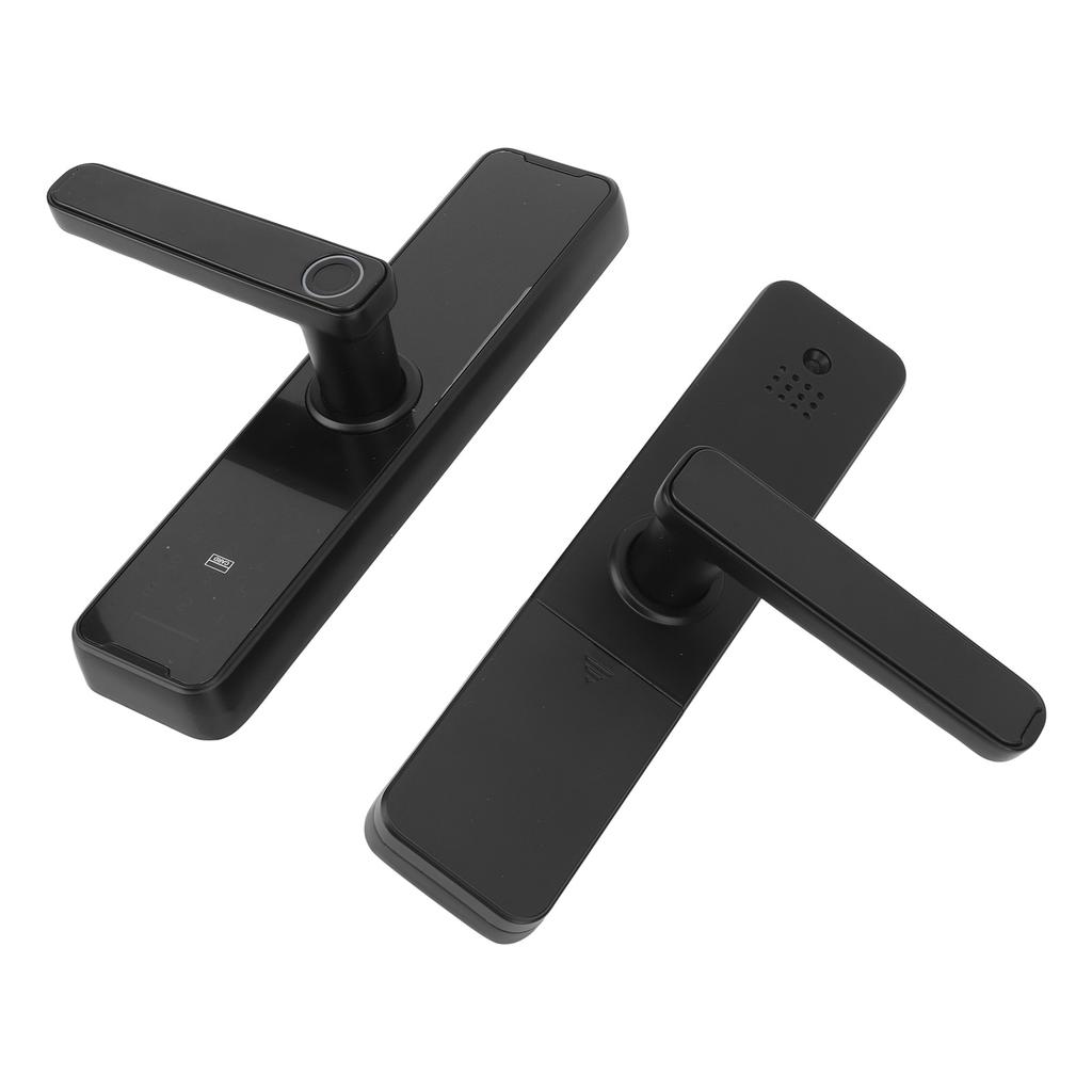 Fechadura Inteligente Inteligente de Impressão Digital Chave de Cartão de Deslize Senha Fechadura Eletrônica para Porta de Madeira