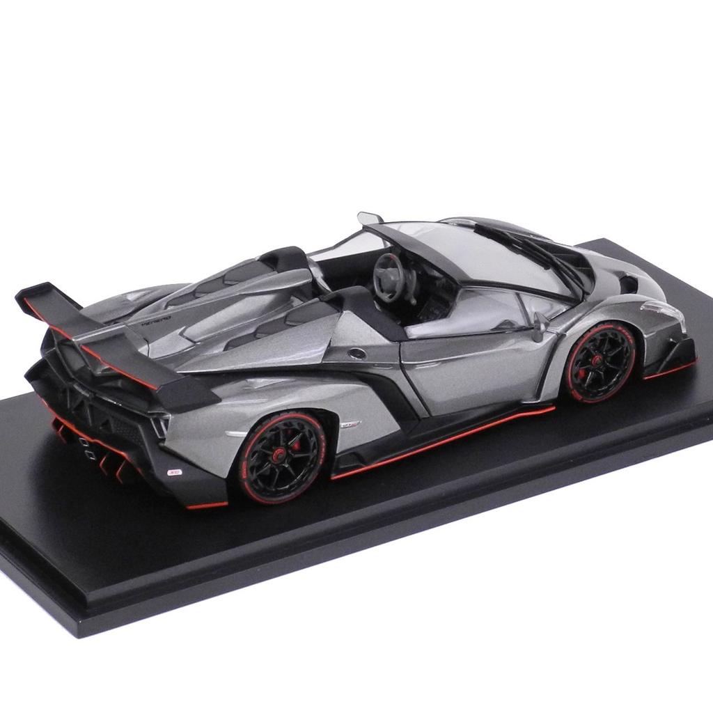 Kyosho Original Lamborghini Veneno Roadster Line Finished Product 1/43 Gray/Red