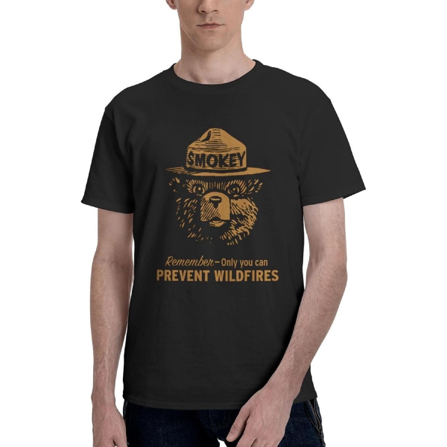 

Yupdesign Mens T-Shirts Smokey Bear True Classic Tees Crew Neck Casual Cotton T Shirts for Men XXXXXL різнокольоровий