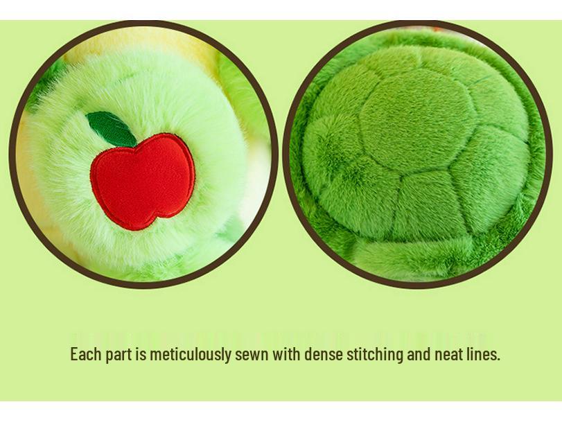 Adorable Green Apple Turtle Plush Pillow - Soft, Cute Stuffed Animal Gift