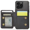 For iPhone 15 Pro Case Leather Mobile Cover with Detachable Magnetic Card Bag