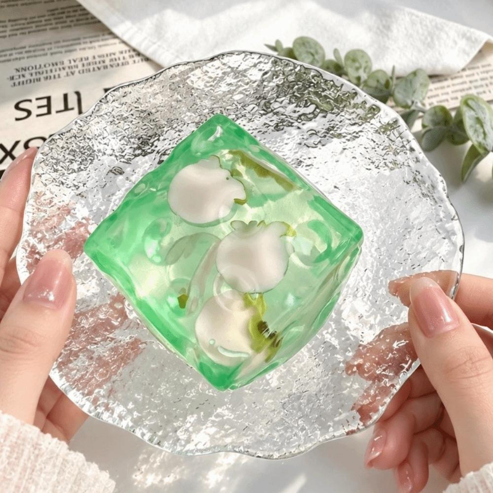 Fruits Theme Cheese Squeezed Cube 5cm Cheese Fidget Toy Fruits Cheese Squishy Toy for Kids Adults