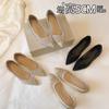 French Mesh Yarn Pointed Inner Height Increase Shallow Mouth Mary Jane Women's Shoes 2025 New Rhinestone Breathable Skirt Single Shoes