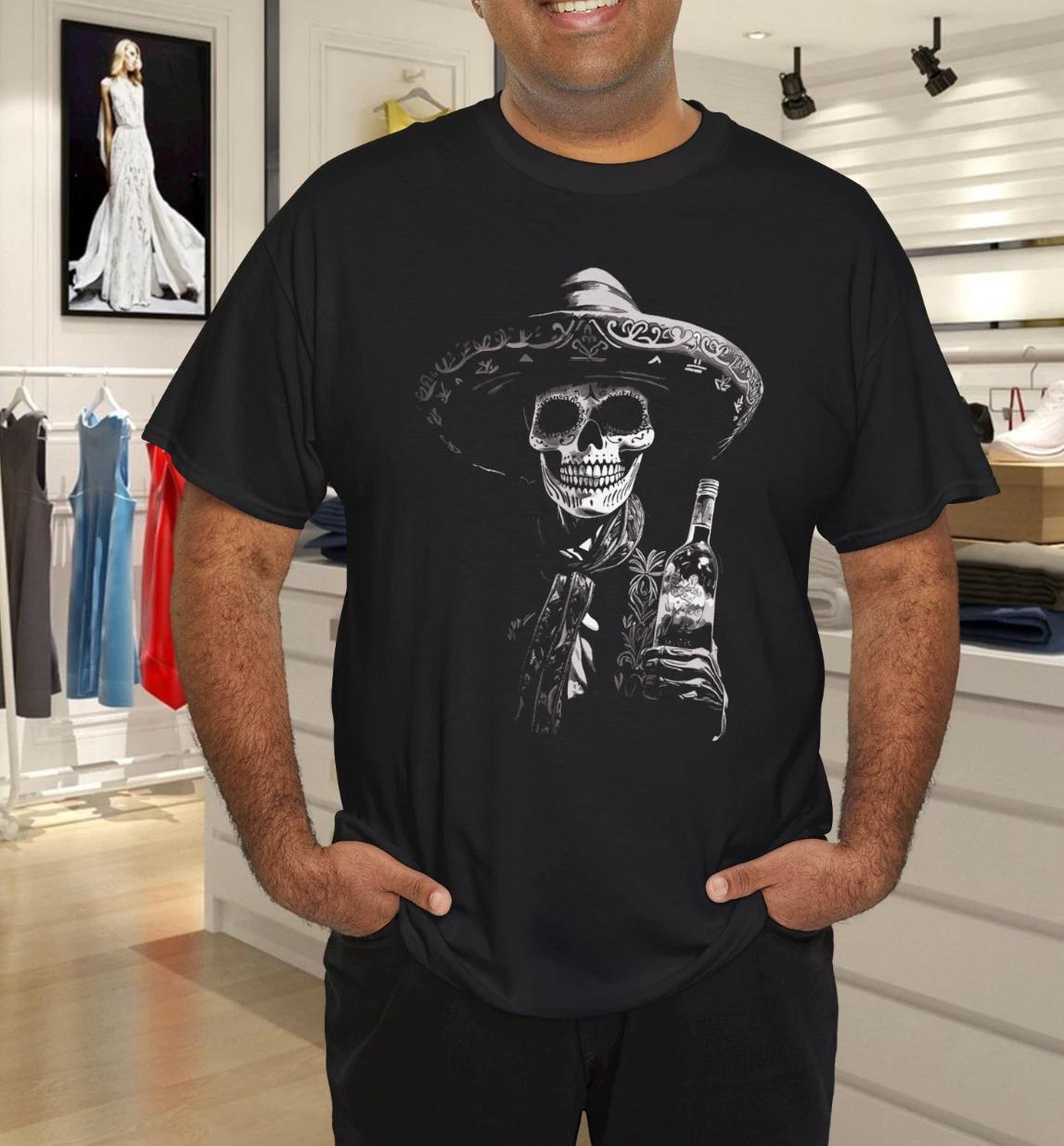 Винтажная футболка с скелетом текилы Мексика День Мертвых Мексиканская 4XL