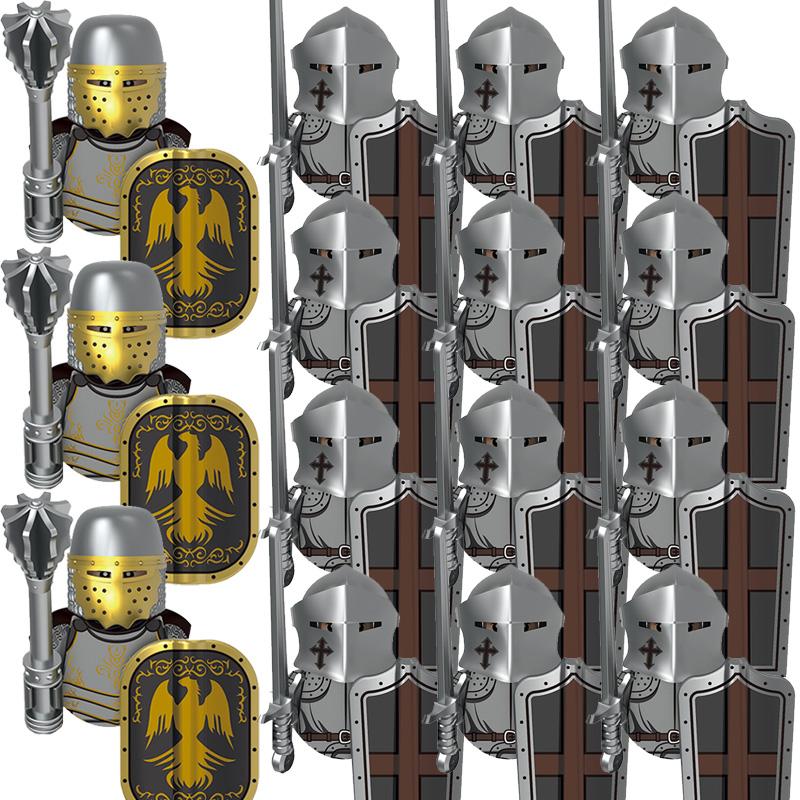 Kids Toys Medieval Military Figures Imperial Forbidden Army Knight Legion Ancient Soldier Suits Building Blocks Model Gifts