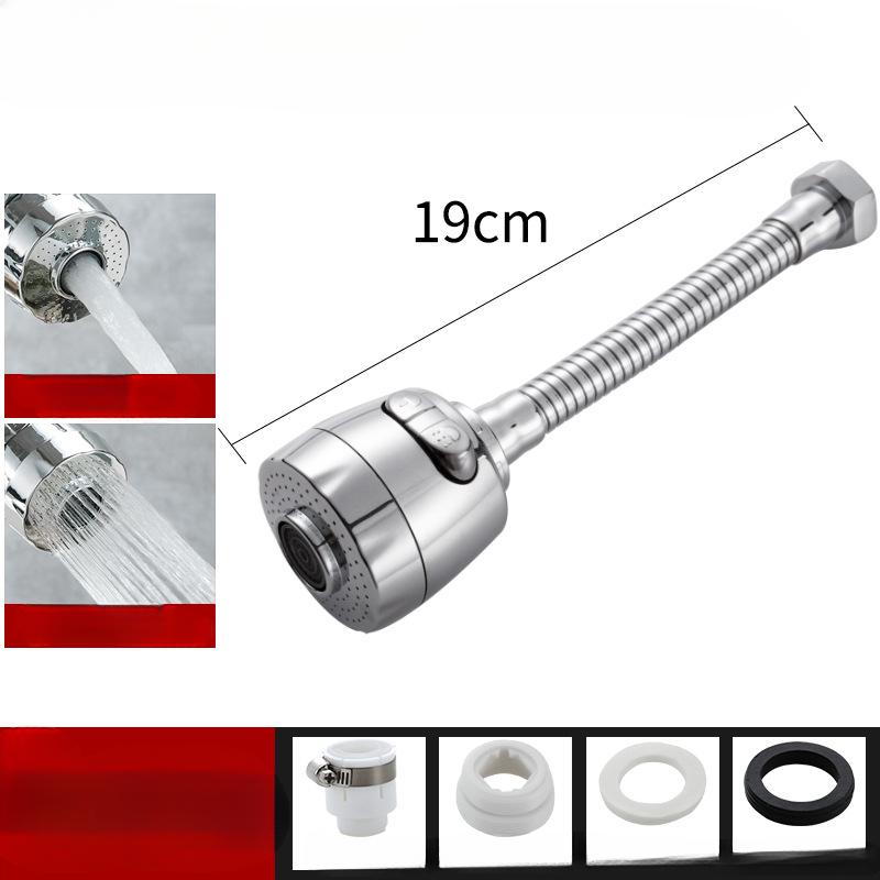 Baterie Cap anti-stropire Presurizat Filtru rotativ de 360 ​​de grade Aerator universal pentru robinet de bucătărie Extensie extinsă Economizor de apă