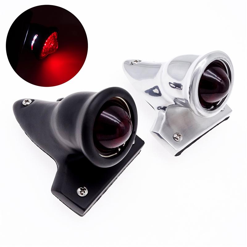 Universal Vintage Motorcycle Brake Rear Tail Light Fender Edge Red LED Lamp For Harley Touring Sportster XL 883 1200 Cafe Racer