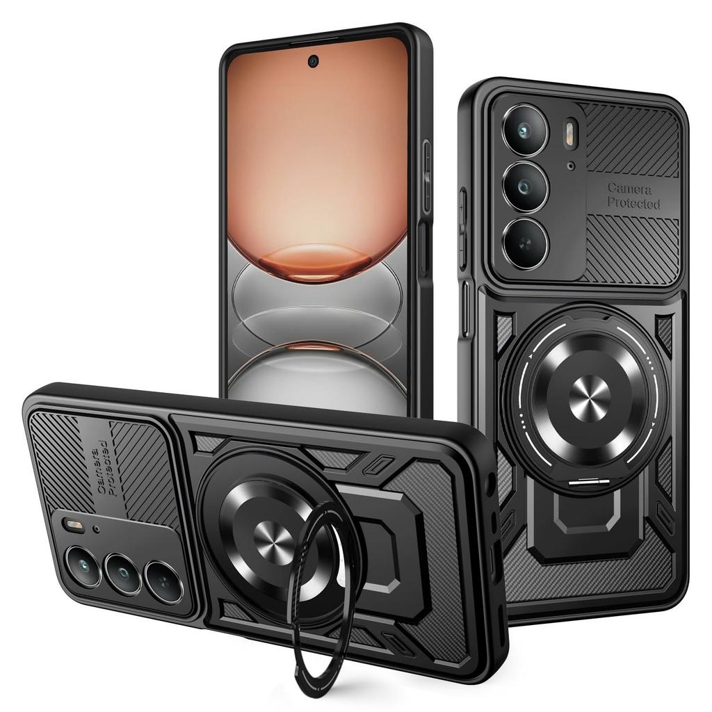 For Realme C75 4G/14x 5G/V60 Pro 5G/P3x 5G Magnetic Case Rotating Kickstand TPU + PC Phone Cover