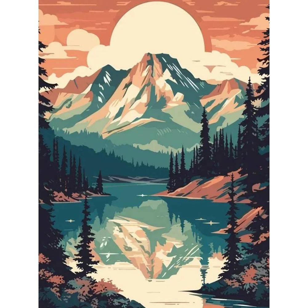 DIY full circle diamond painting Cross stitch 3D landscape home decorative art diamond painting 5d diamond art painting