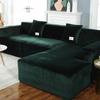 Elasticated Sofa Protective Covers Chaise Longue Used For Family Rm Room Velvet Corner Armchair Elastic Cushion Couch Furniture 3 Seater Slipcover