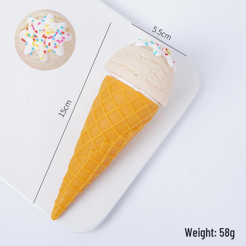 Handcrafted Realistic Ice Cream Ball Display Prop - Macaron Color Cone Toy