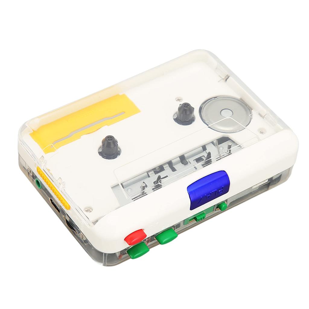 Portable Cassette Player with Convert Old Tapes and Cassettes to Capture via Tape to MP3 Compatible with Windows and OS X Headphones, MP3, USB,
