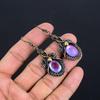 Pink Mystic Topaz 999 Copper Wire Wrapped Earrings, Handmade Gemstone Earrings Jewelry, Gifts For Wife Brand New Earrings
