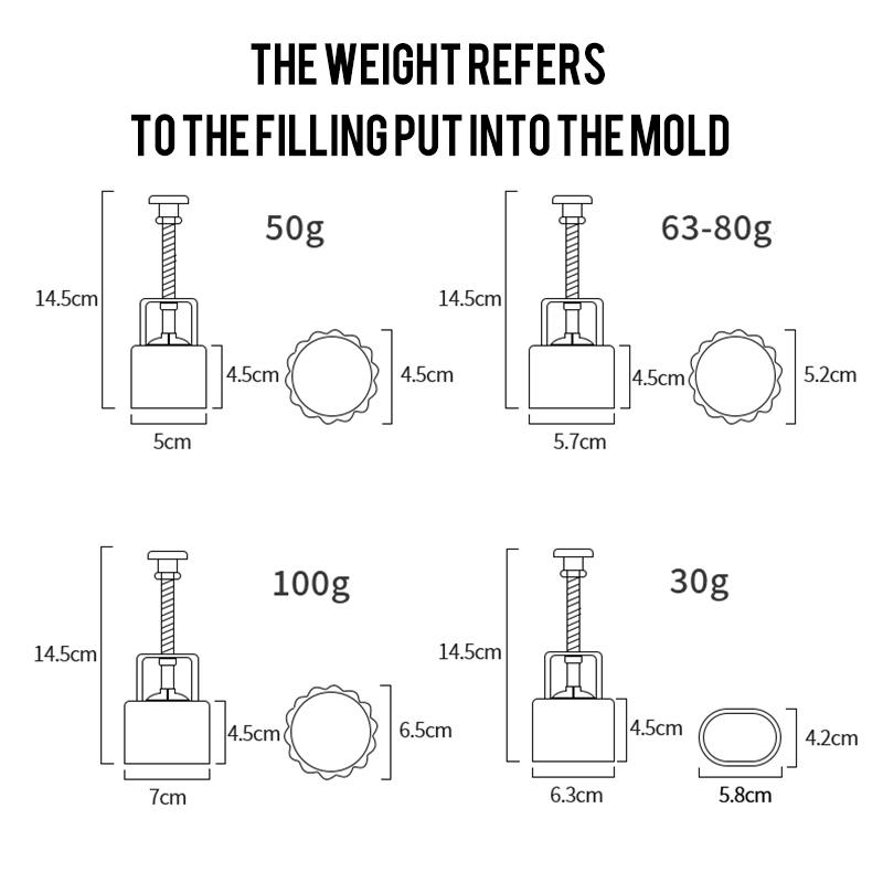 FAIS DU Mini Jelly Mooncake Mold Round Gift Cookie Stamps Hand Pressing Household Flower Fondant Mold Pastry Baking Accessories