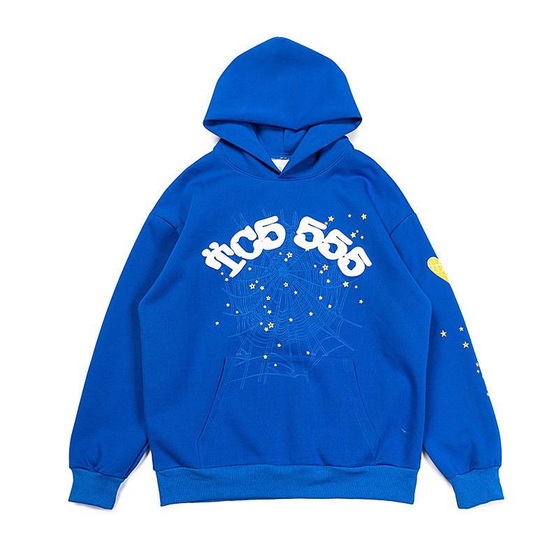 Young Thug 555 Same Style Foam Print Hoodie Couple Loose Fit Sweatshirt Men