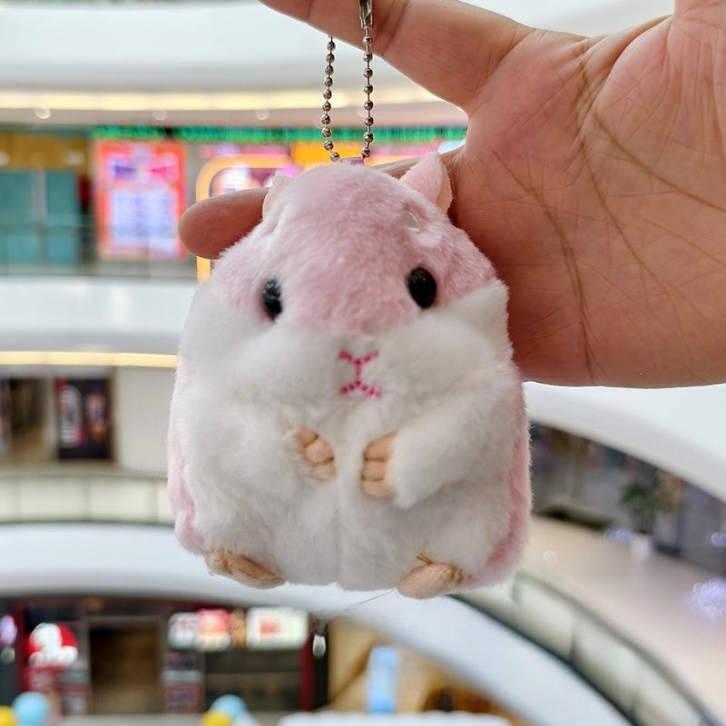 Süßer Hamster Anhänger Plüschtier Stofftier Puppe Taschenanhänger Schlüsselanhänger Stoff Cartoon Schmuck Zubehör Schlüsselanhänger Mädchen Geschenk Dekoration