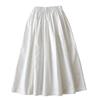 2025 Summer Women's High-Waisted A-Line Skirt: Japanese-Korean Style In Plain Khaki