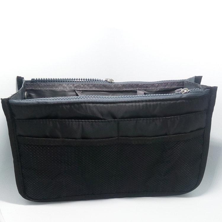 Korean Double Zipper Bag-in-Bag Organizer - Large Cosmetic Pouch