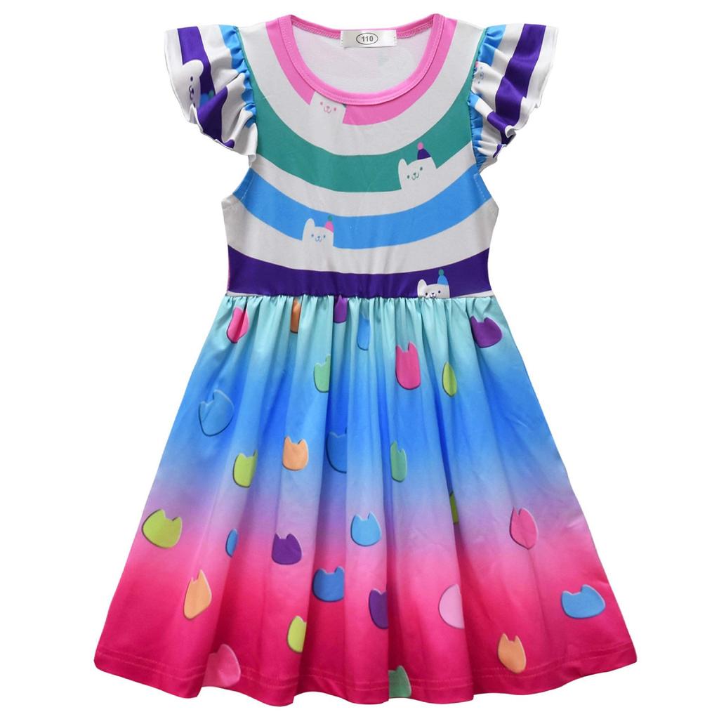 Gaby'S Doll House, Children'S Dress, Girls' Feifei Sleeve Dress, Princess Dress + Bag 88417