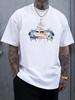 Casual Fishing Graphic Print T-shirt