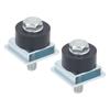2Pcs Stainless Steel Trolley Roller Wheels Limit Assembly Positioning for 1‑5/8in Width Strut Channe