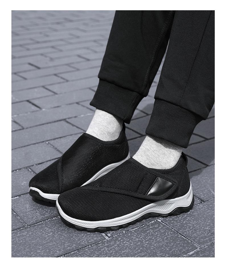 2026 Men's Adjustable Velcro Flyknit Cloth Shoes - Casual Spring Footwear