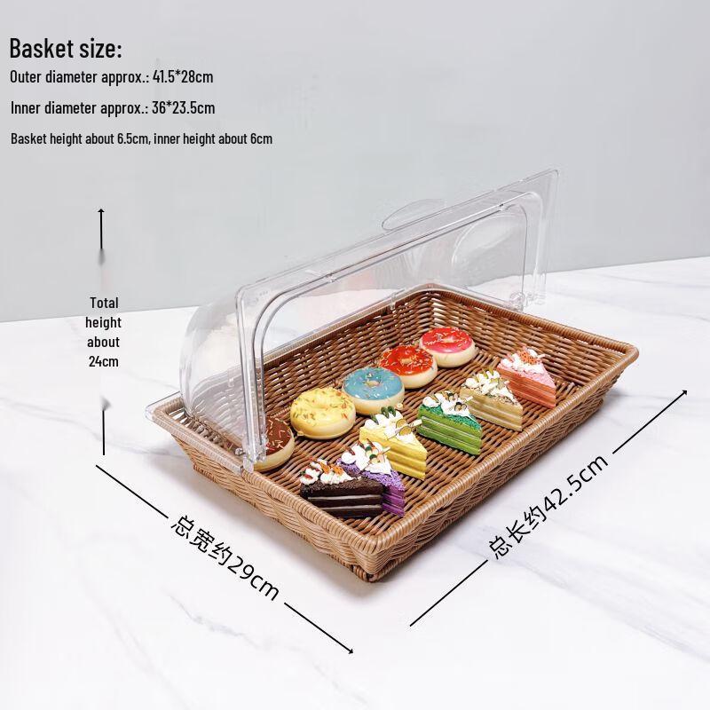 Transparent Flip Lid Food Display Tray