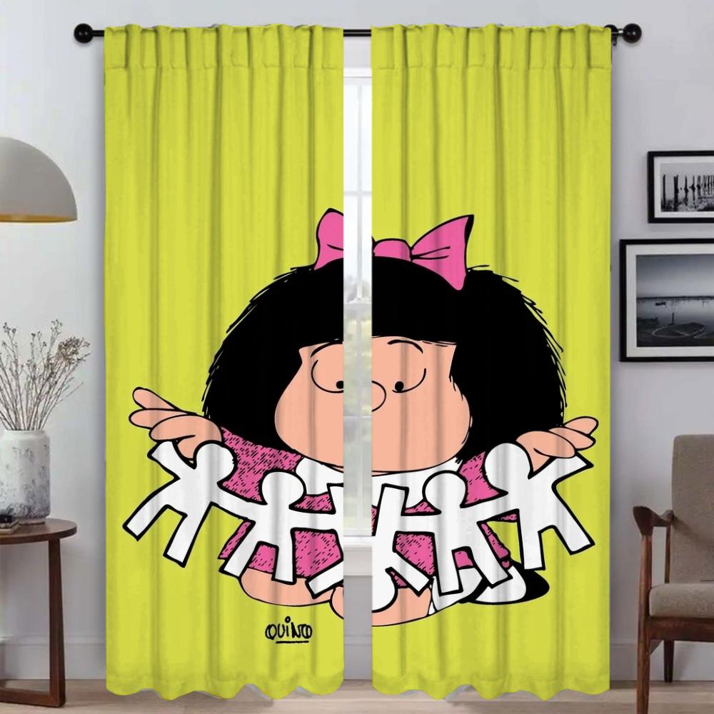 Mafaldas Elegant Room Curtains for Camera Blackout Curtain Partition Home Interior Curtains 2 Pieces Shades Tulle for Bedroom