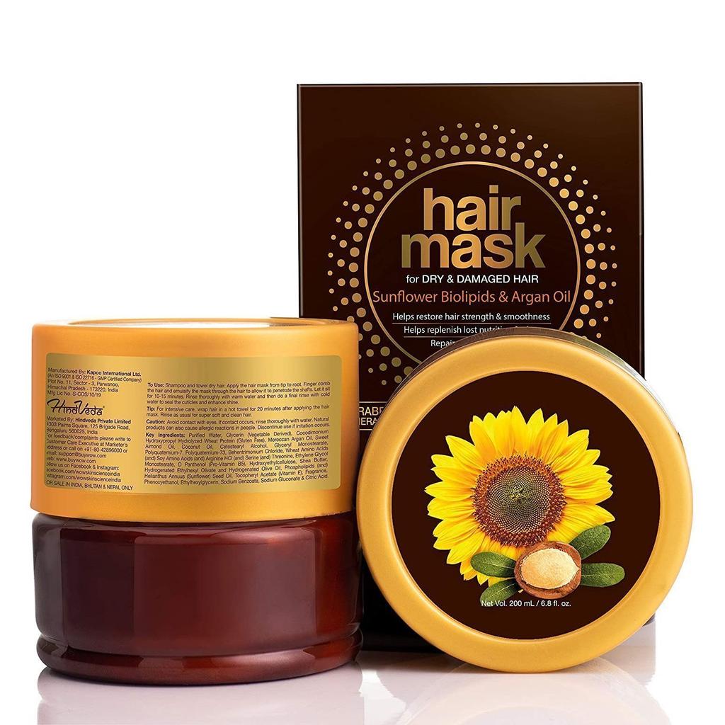 Mask for Dry and Damaged Hair (200 Ml), Hair Mask for Dry & Damaged Hair, WOW Skin Science