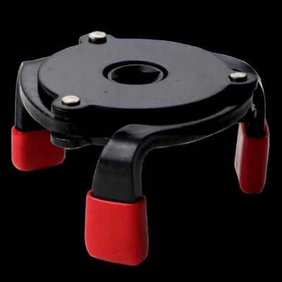 Outil de démontage de filtre à huile Clé universelle pour filtre à huile réglable à 3 mâchoires de 2-3/8 à 3-7/8 pouces avec adaptateur 1/2'' Douille carrée 3/8''