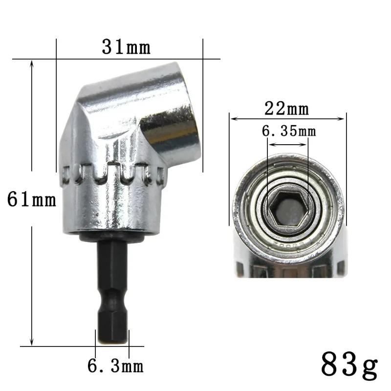 105° Angle Screwdriver Hexagonal Shank Angle Screwdriver Electric Drill Long and Short Corner Wrenches Adjustable Flexible Shaf